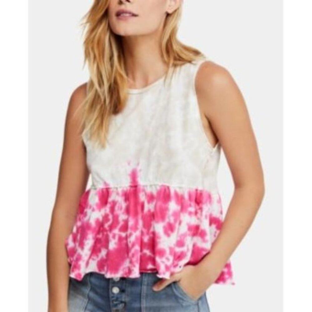 Free People Anytime Tie Dye Small Tank BRAND NEW